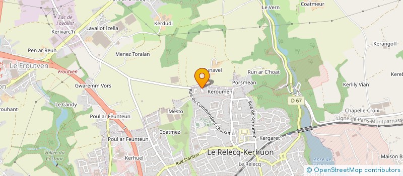 localisation de l'entreprise MADAME BRIGITTE PUIBARAUD  LE RELECQ-KERHUON