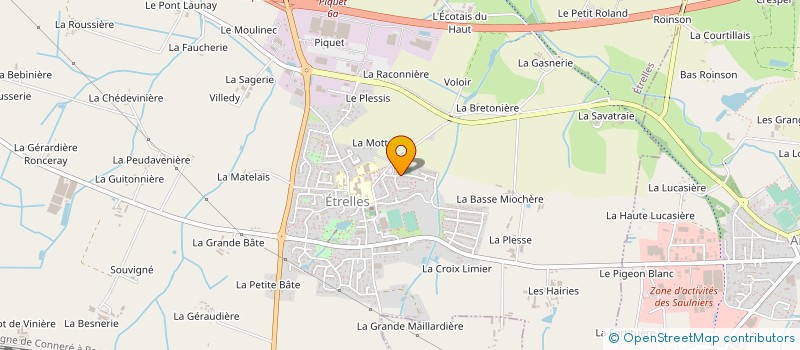 localisation de l'entreprise MADAME BRIGITTE RAFFRAY  ETRELLES