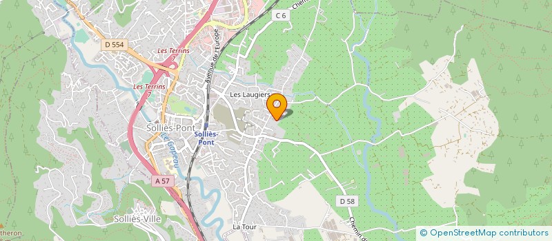 localisation de l'entreprise MADAME BRIGITTE RAYNAUD  SOLLIES-PONT