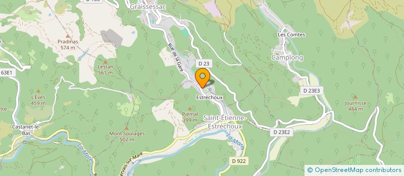 localisation de l'entreprise MADAME BRIGITTE RAZIMBAUD  SAINT-ETIENNE-ESTRECHOUX