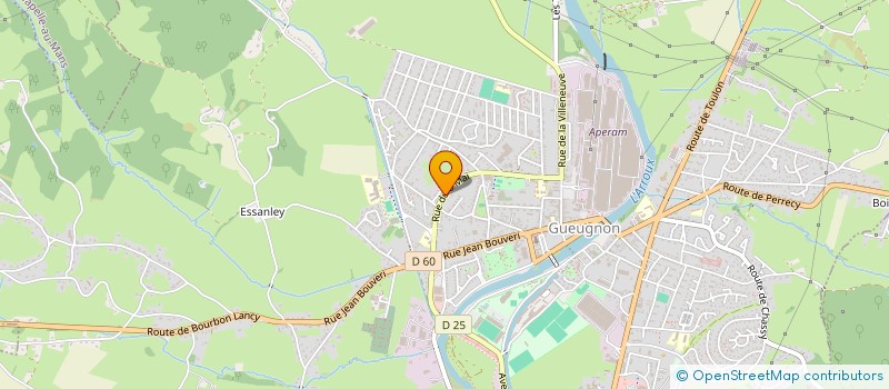 localisation de l'entreprise MADAME BRIGITTE REGNIER  GUEUGNON