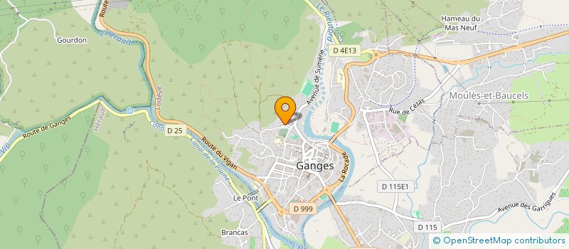 localisation de l'entreprise MADAME BRIGITTE RICOME  GANGES