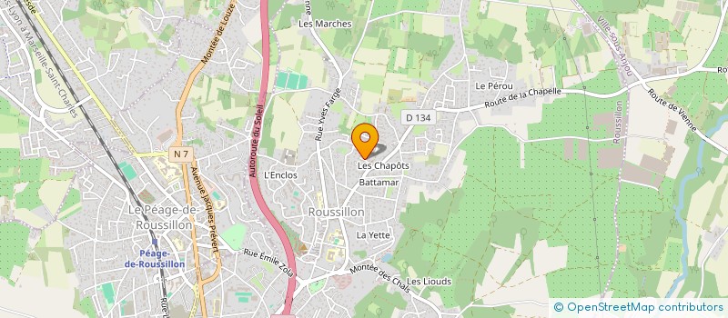 localisation de l'entreprise MADAME BRIGITTE ROBIN  ROUSSILLON