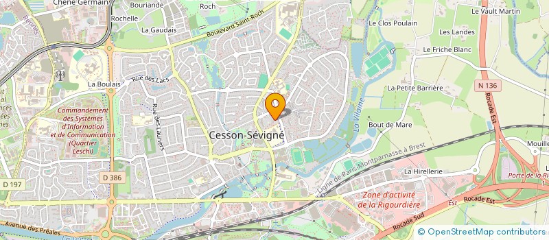 localisation de l'entreprise MADAME BRIGITTE ROBIN  CESSON-SEVIGNE