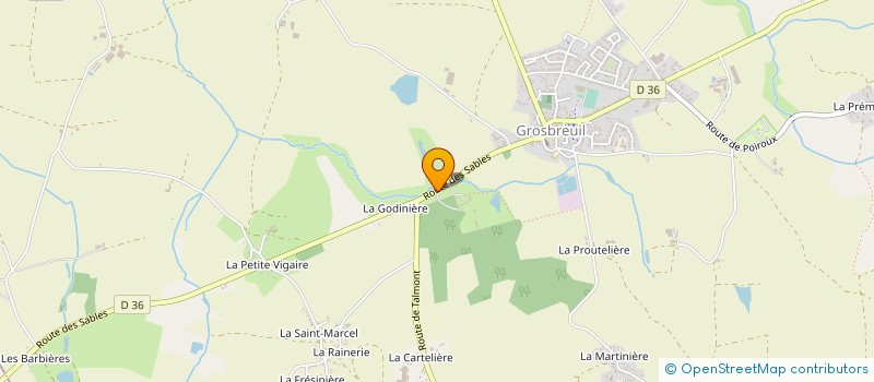 localisation de l'entreprise MADAME BRIGITTE ROIGNAU à GROSBREUIL