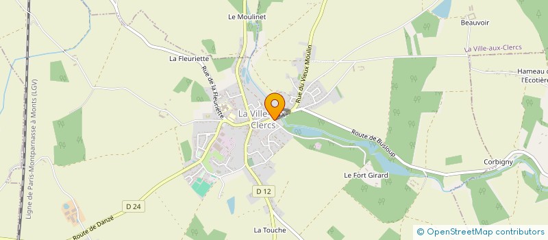 localisation de l'entreprise MADAME BRIGITTE ROUSSEL à LA VILLE-AUX-CLERCS