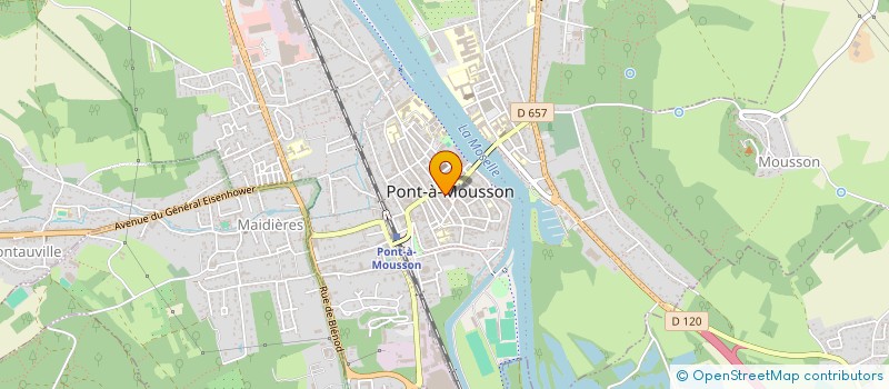 localisation de l'entreprise MADAME BRIGITTE ROUSSEL  PONT-A-MOUSSON