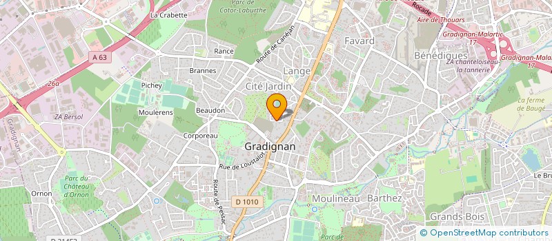 localisation de l'entreprise MADAME BRIGITTE SARRES à GRADIGNAN