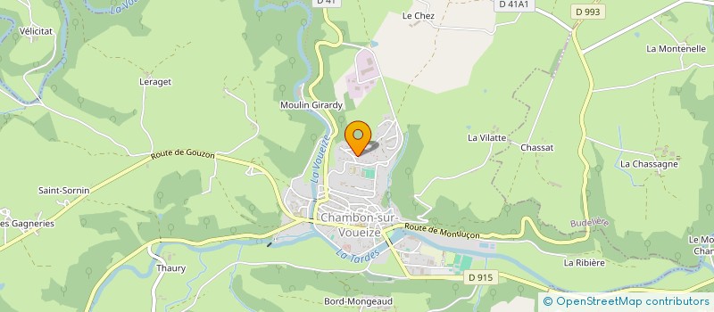 localisation de l'entreprise MADAME BRIGITTE SAUVANET à CHAMBON-SUR-VOUEIZE