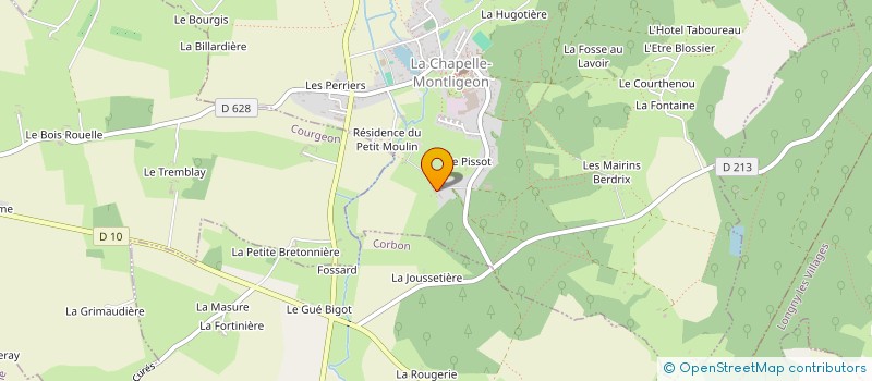 localisation de l'entreprise MADAME BRIGITTE SAUVEGRAIN à LA CHAPELLE-MONTLIGEON