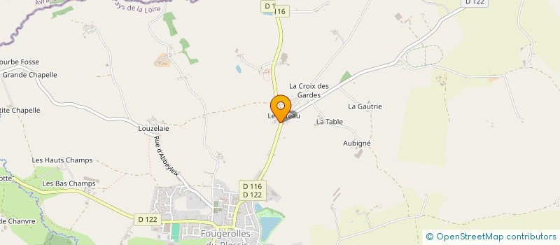 localisation de l'entreprise MADAME BRIGITTE TABOURET  FOUGEROLLES DU PLESSIS