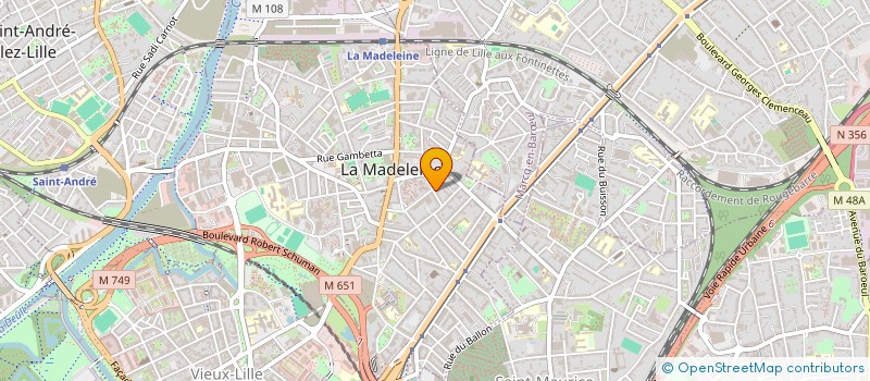 localisation de l'entreprise MADAME BRIGITTE THRONION à LA MADELEINE