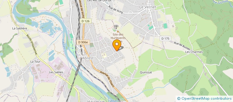 localisation de l'entreprise MADAME BRIGITTE TILLIER  ABREST