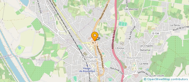 localisation de l'entreprise MADAME BRIGITTE TORINESI  LE PEAGE-DE-ROUSSILLON