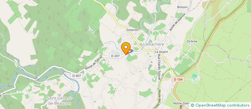 localisation de l'entreprise MADAME BRIGITTE VAISSE  LABLACHERE