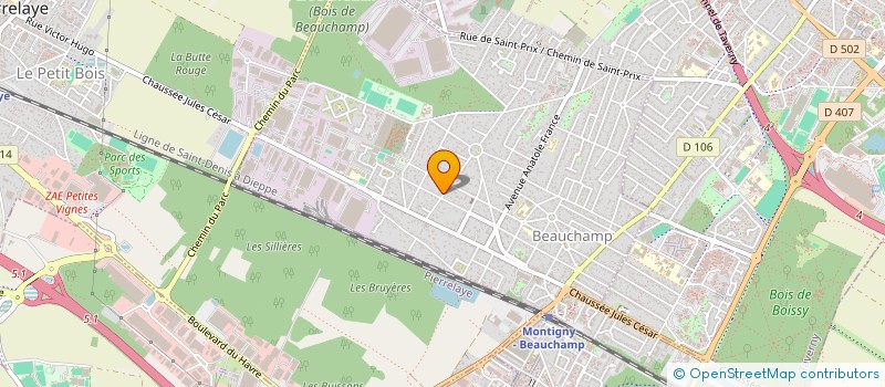 localisation de l'entreprise MADAME BRIGITTE VERNON à BEAUCHAMP