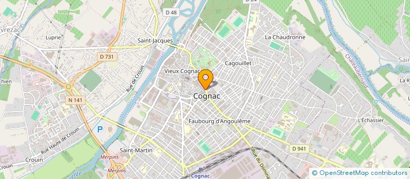 localisation de l'entreprise MADAME BRIGITTE VITET à COGNAC