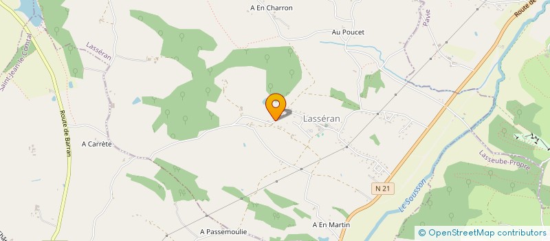 localisation de l'entreprise MADAME BRIGITTE WANNEAU  LASSERAN