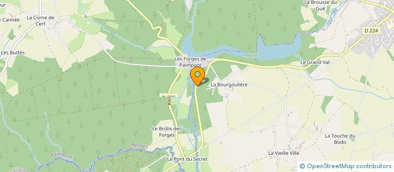 localisation de l'entreprise MADAME BRIGITTE WATTELLIER  PAIMPONT