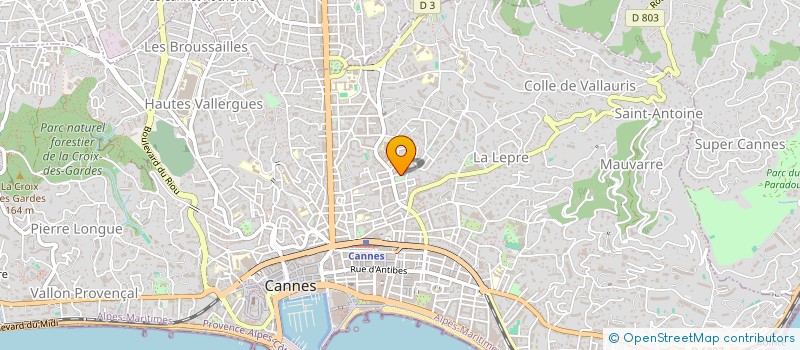 localisation de l'entreprise MADAME BRIGITTE WOBODA à CANNES