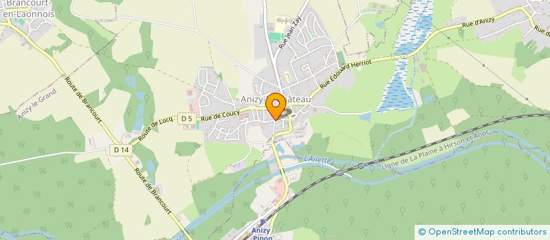 localisation de l'entreprise MADAME BRIGITTE WOIMANT à ANIZY-LE-GRAND