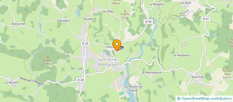 localisation de l'entreprise MADAME BRODIE GOMES  SAINT-DIZIER-MASBARAUD