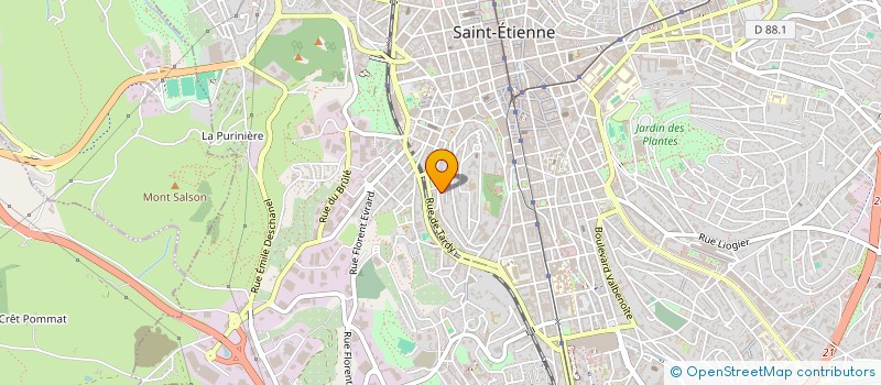 localisation de l'entreprise MADAME BRUDGETTE BAREL  SAINT-ETIENNE