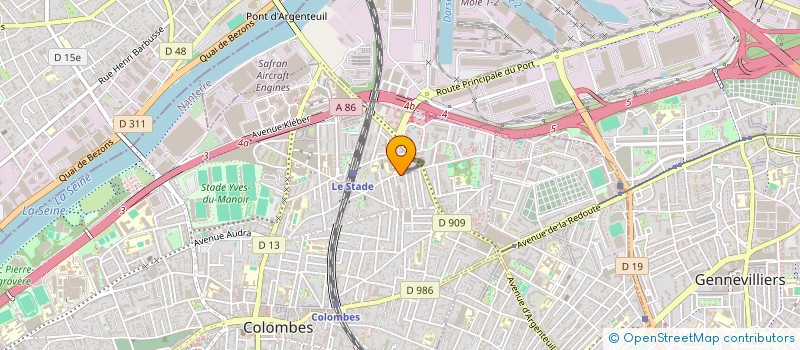 localisation de l'entreprise MADAME BRUNA RODRIGUES FERREIRA à COLOMBES