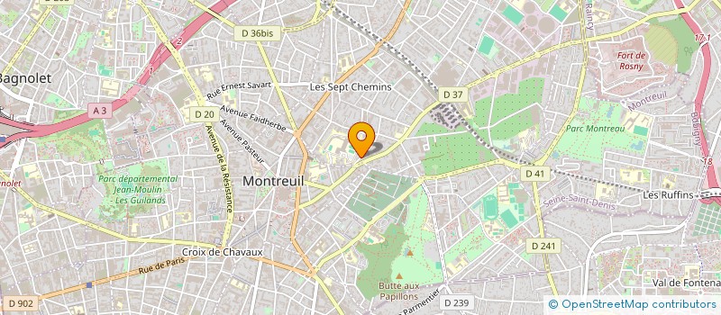 localisation de l'entreprise MADAME BRUNE MARTIN  MONTREUIL