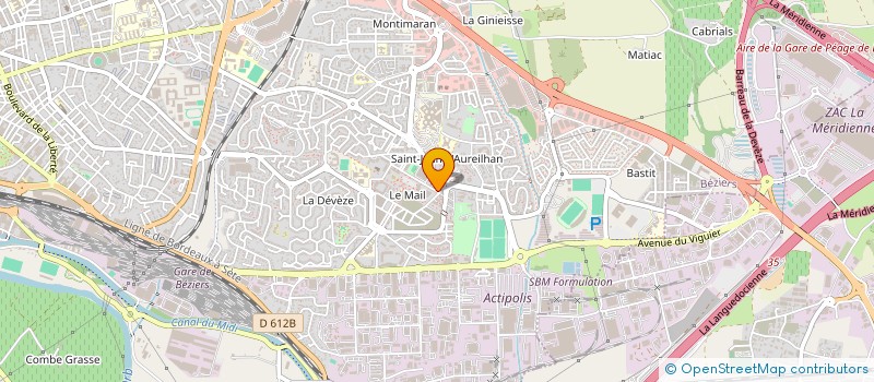 localisation de l'entreprise MADAME BRUNEHILDE CRAVAGEOT à BEZIERS