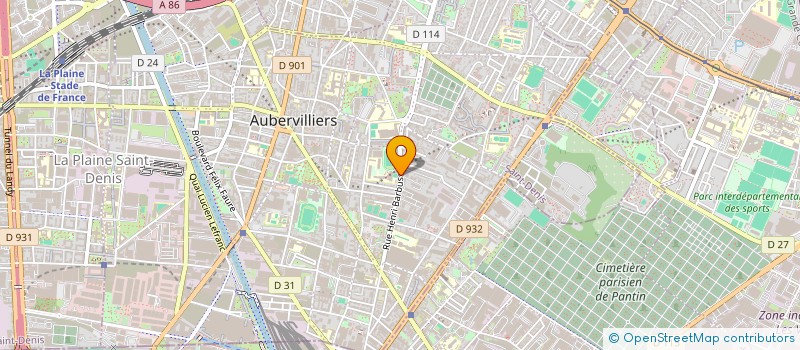 localisation de l'entreprise MADAME CALYPSO BASTONNIER à AUBERVILLIERS