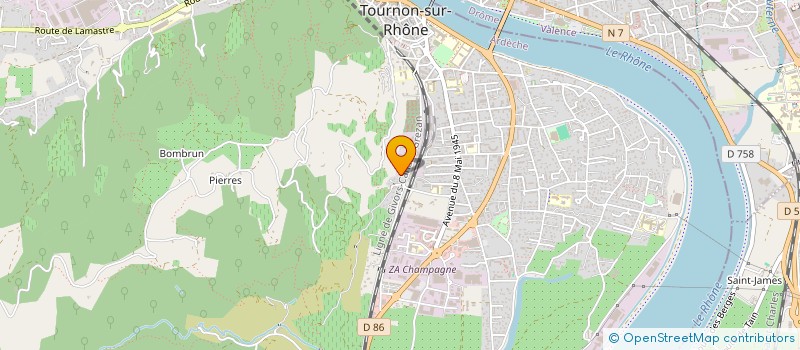 localisation de l'entreprise MADAME CAMILLE AUMAGE à TOURNON-SUR-RHONE