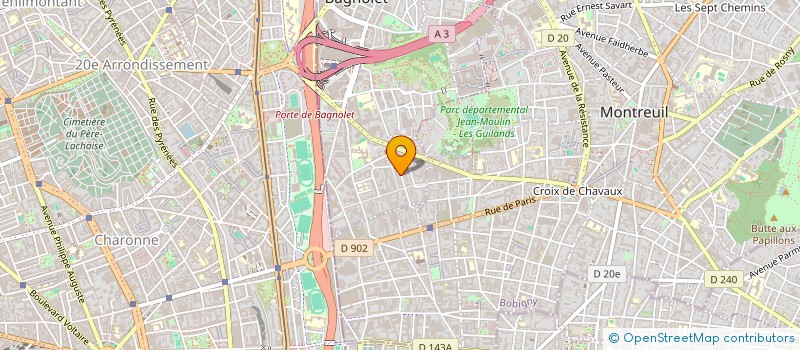 localisation de l'entreprise MADAME CAMILLE BACOU à BAGNOLET