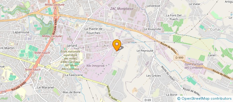 localisation de l'entreprise MADAME CAMILLE-BERANGERE THIBAUT à ALBI