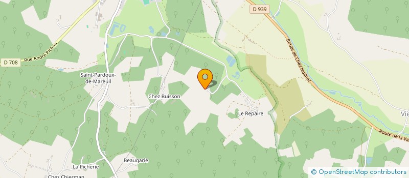 localisation de l'entreprise MADAME CAMILLE BOISUREAU  MAREUIL EN PERIGORD