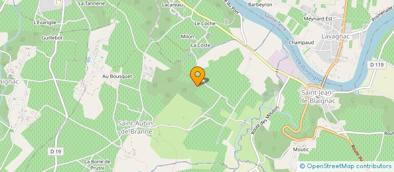 localisation de l'entreprise MADAME CAMILLE BOUSQUET à SAINT-AUBIN-DE-BRANNE