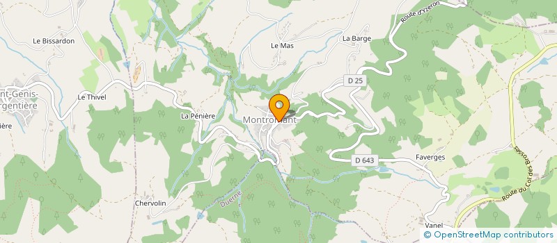 localisation de l'entreprise MADAME CAMILLE CHENAL  MONTROMANT