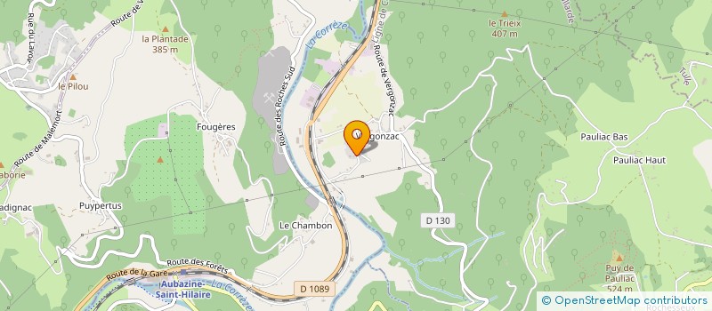 localisation de l'entreprise MADAME CAMILLE COSTE  AUBAZINES