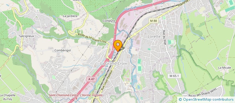 localisation de l'entreprise MADAME CAMILLE COUILLARD  LA GRAND-CROIX