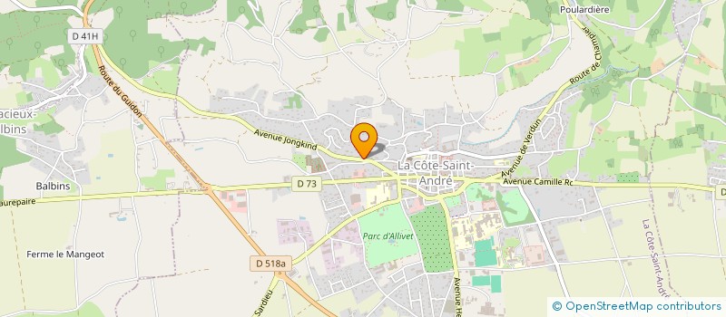 localisation de l'entreprise MADAME CAMILLE D'EMMEREZ DE CHARMOY  LA COTE-SAINT-ANDRE