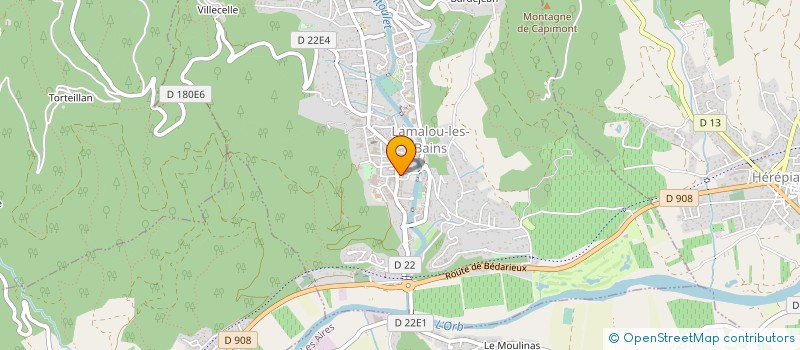 localisation de l'entreprise MADAME CAMILLE DAVID  BEDARIEUX