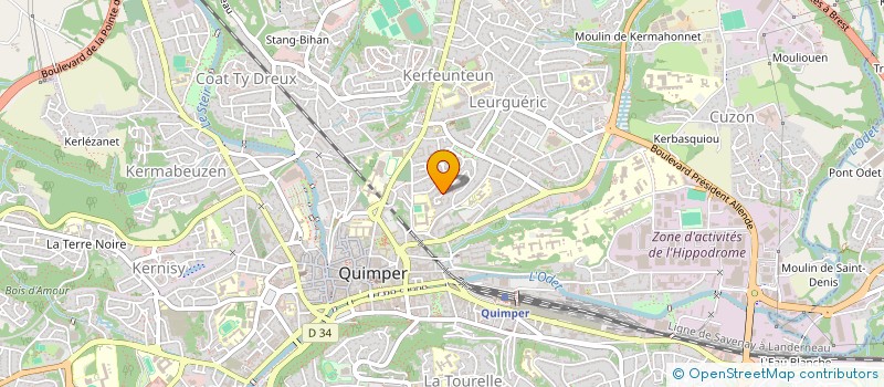 localisation de l'entreprise MADAME CAMILLE DESCAZEAUD à QUIMPER