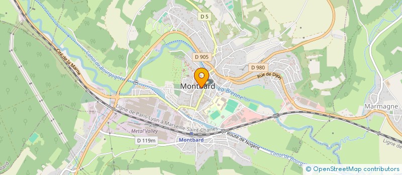 localisation de l'entreprise MADAME CAMILLE FALKOWSKI  MONTBARD