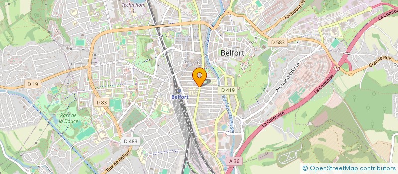 localisation de l'entreprise MADAME CAMILLE FEUSIER  BELFORT