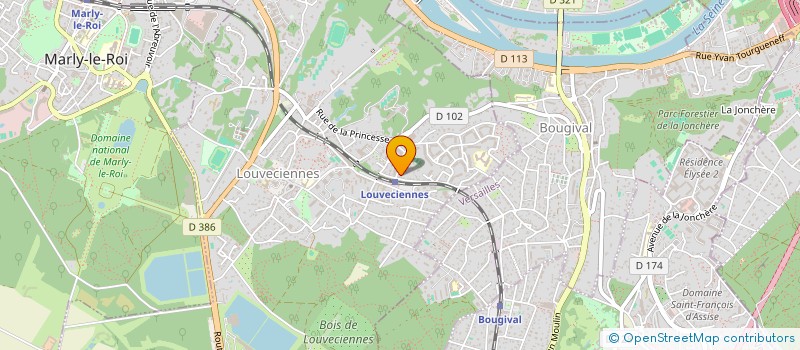 localisation de l'entreprise MADAME CAMILLE FRAPPE  LOUVECIENNES