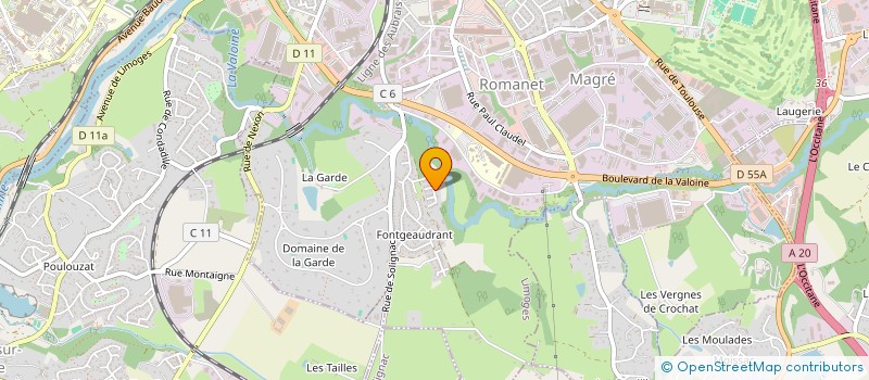 localisation de l'entreprise MADAME CAMILLE GADD à LIMOGES