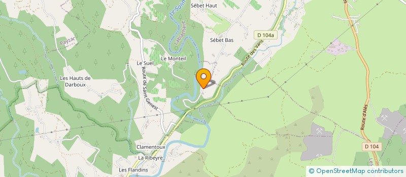 localisation de l'entreprise MADAME CAMILLE GAGNARD  SAINT-GENEST-DE-BEAUZON