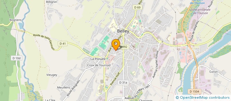 localisation de l'entreprise MADAME CAMILLE GERARD  BELLEY