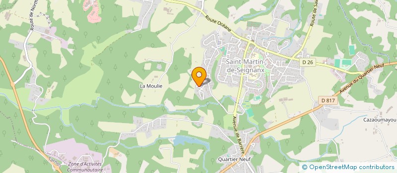 localisation de l'entreprise MADAME CAMILLE GROS  SAINT-MARTIN-DE-SEIGNANX