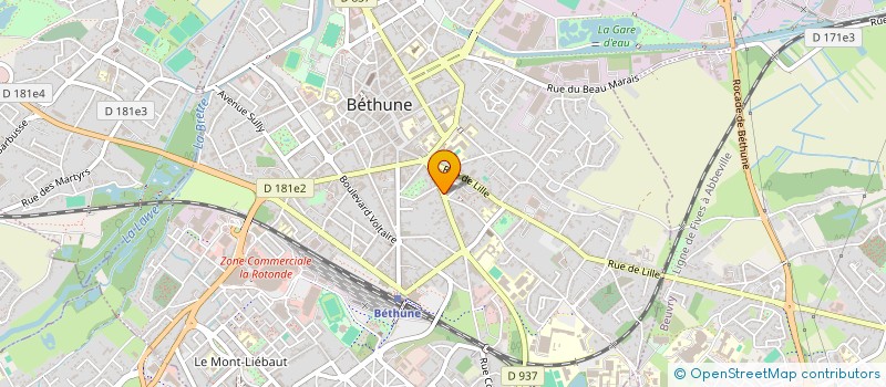 localisation de l'entreprise MADAME CAMILLE HALLUIN  BETHUNE